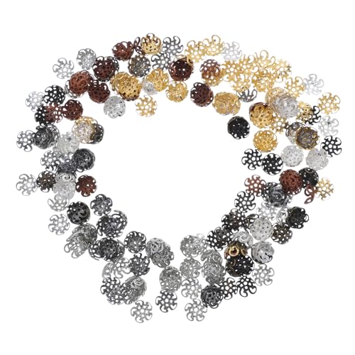HOMSFOU 300 Stück Perlenhut Diy Perlen Herstellung Reiz Schmuck Crimpen Endkappenperlen Für Machen Ende Baumeln Handwerk Groß Wulst-abstandskappen Perlenkappen Kettenohrringe Golden Eisen von HOMSFOU