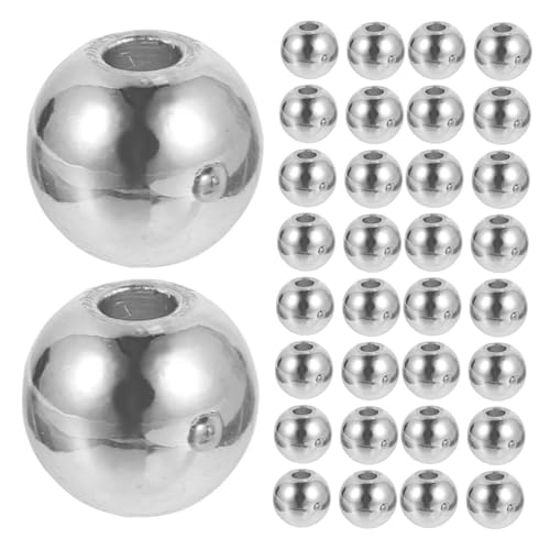 HOMSFOU 300 Stück Runde Kupfer Spacer Perlen Metall Lose Perlen für DIY Schmuckherstellung Armbänder Halsketten Zubehör von HOMSFOU