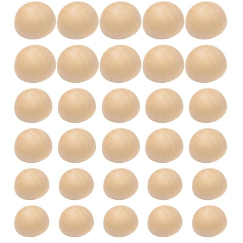 HOMSFOU 300 Stück Teiliges Halbrunde Holzperlen in Drei Naturbelassen für DIY bastelprojekte Praktische Halbe Holz bastelkugeln zum Bemalen und Dekorieren HOMSFOU 300 Stück Teiliges Halbrunde Holzperlen in Drei Naturbelassen für DIY bastelprojekte Praktische Halbe Holz bastelkugeln zum Bemalen und Dekorieren von HOMSFOU