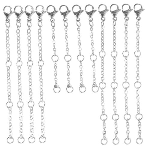 HOMSFOU 30Stücke Halskette Verlängerungen Mit Karabiner DIY Schmuck Zubehör Für Armbänder Und Halsketten Für Projekte von HOMSFOU