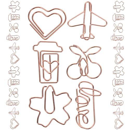 HOMSFOU 30Stücke Kleine Papierclips Kreative Büroklammern Roségold für Dokumente Buchmarkierungen und Bürobedarf Vielseitige Clip Ordnungshilfen für Schule und Büro HOMSFOU 30Stücke Kleine Papierclips Kreative Büroklammern Roségold für Dokumente Buchmarkierungen und Bürobedarf Vielseitige Clip Ordnungshilfen für Schule und Büro von HOMSFOU