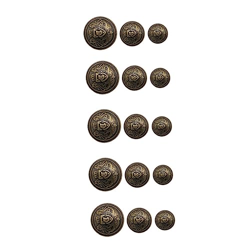HOMSFOU 30Stücke Zinklegierung Knöpfe für Kleidung Retro Stil Runde Nähknöpfe DIY Basteln für Mäntel von HOMSFOU