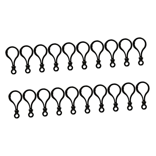 HOMSFOU 32 Stück Multi Funktionale Kunststoff Schlüsselanhänger Clips Praktische Lanyard Clips Schwarz für DIY Projekte Schlüsselanhänger und Mehr von HOMSFOU