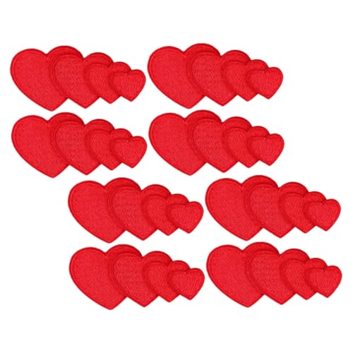 HOMSFOU 32 Stück Teiliges Bestickte Herz-aufnäher Rot zum Aufnähen und Verzieren von Kleidung Jacken Jeans Hüten Rucksäcken Vielseitige DIY Applikationen für Kreative Textilgestaltung HOMSFOU 32 Stück Teiliges Bestickte Herz-aufnäher Rot zum Aufnähen und Verzieren von Kleidung Jacken Jeans Hüten Rucksäcken Vielseitige DIY Applikationen für Kreative Textilgestaltung von HOMSFOU