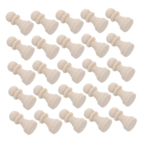 HOMSFOU 32 Stück Unlackierte Teilig Holz Schachfiguren DIY Blank Schachfiguren zum Bemalen Leicht Handlich Handgefertigt Intellektuelles für Schachfans HOMSFOU 32 Stück Unlackierte Teilig Holz Schachfiguren DIY Blank Schachfiguren zum Bemalen Leicht Handlich Handgefertigt Intellektuelles für Schachfans von HOMSFOU