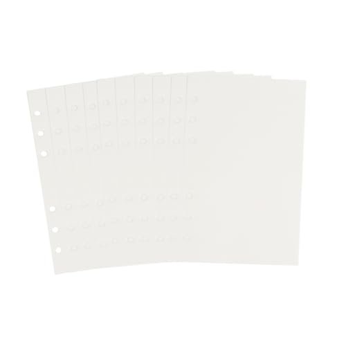 HOMSFOU 320 Blatt Nachfüllpapier Blanko Lose Einlagen für Ringbuch Langlebiges Glattes Papier für Notizen Zeichnungen Büro und Reisen von HOMSFOU
