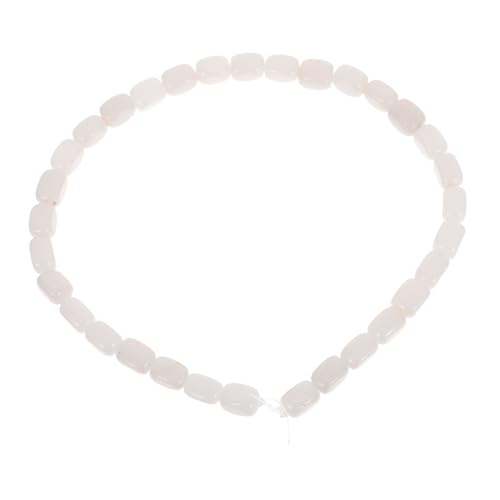 HOMSFOU 33 Stück Natursteinschmuck Armbandperlen Perlenzubehör Schmuckkomponenten unregelmäßige Steinperlen Charme lose Perlen aus Naturstein Perlen zur Schmuckherstellung DIY Weiß von HOMSFOU