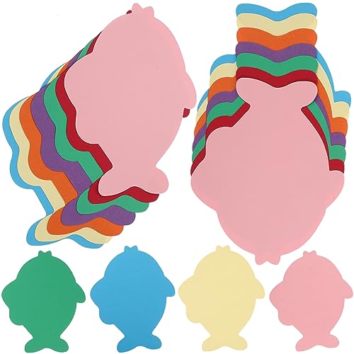 HOMSFOU 35 Stück Fische Papier Ausschnitte Teiliges Bunte Diy Dekoration für Klassenzimmer Kindergarten Kinderzimmer Kreative Wandgestaltung mit Niedlichen Fischformen von HOMSFOU