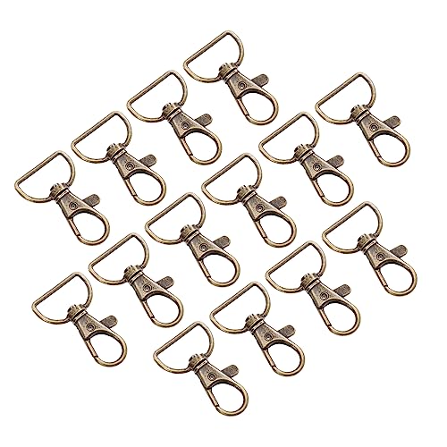 HOMSFOU 35 Stück Metall Drehverschluss Schlüsselanhänger mit Ring Robuster Karabinerhaken für Diy Projekte Schlüssel Karten und Mehr Bronze von HOMSFOU