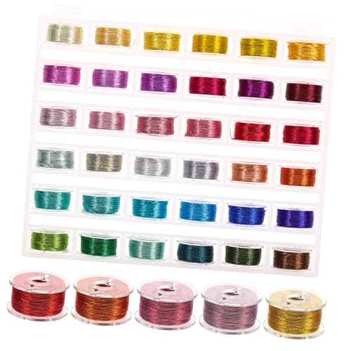 HOMSFOU 36 Rollen Stickgarn Metallfarben Praktische Nähfäden für Diy Kreuzstich und Handarbeiten für Kreative Projekte HOMSFOU 36 Rollen Stickgarn Metallfarben Praktische Nähfäden für Diy Kreuzstich und Handarbeiten für Kreative Projekte von HOMSFOU