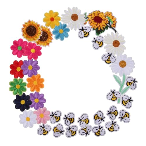 HOMSFOU 36 Stück Blumenbienenstoffaufkleber Aufnäher nähen Applikationen aufnähen Flecken Patch kleider bügeleisen Applikation zum Nähen von DIY-Kleidung Aufnäher mit Applikation Polyester HOMSFOU 36 Stück Blumenbienenstoffaufkleber Aufnäher nähen Applikationen aufnähen Flecken Patch kleider bügeleisen Applikation zum Nähen von DIY-Kleidung Aufnäher mit Applikation Polyester von HOMSFOU