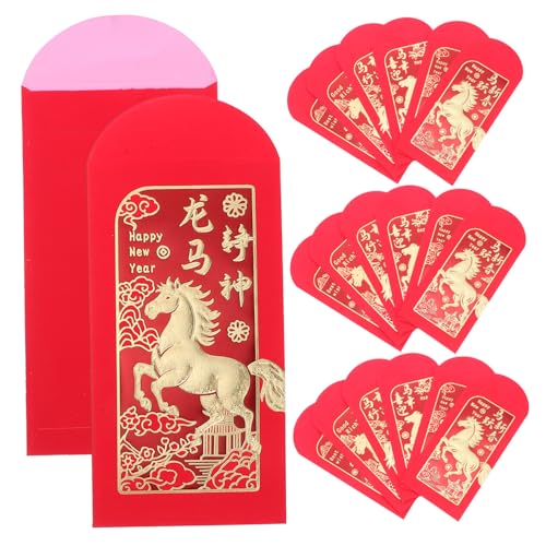 HOMSFOU 36 Stück Roter Umschlag Des Neuen Jahres Hong Bao Umschlag Mond Neujahrsgeldumschläge Chinesischer Neujahrsumschläge Neujahrspakete Mondpakete Frühlingsfest Hongbao Papier von HOMSFOU