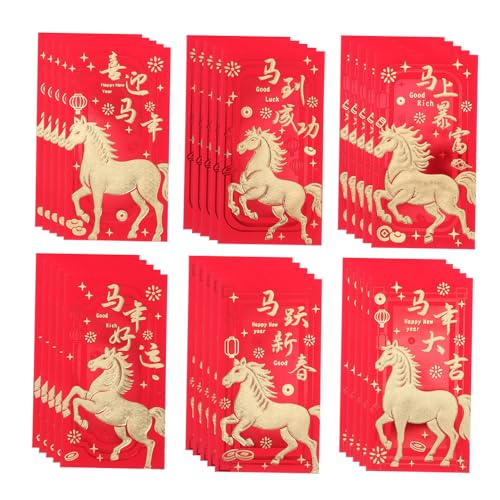 HOMSFOU 36 Stück Roter Umschlag Des Neuen Jahres Rote Umschläge Chinese Hong Bao Rote Umschläge Mondneujahr Chinesische Für Hong-bao Hongbao Papier von HOMSFOU