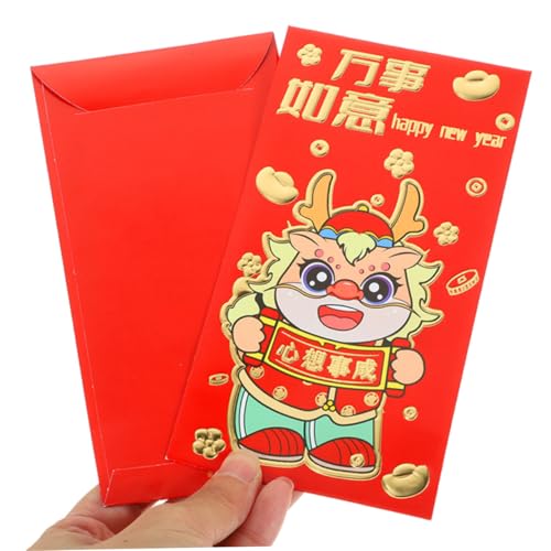 HOMSFOU 36 Stück Teiliges Chinesische Rote Umschläge Jahr Des Drachen mit Traditionellem Muster Hochwertige Papierqualität Reißfest Festliche Geldumschläge für Chinesisches Neujahr und HOMSFOU 36 Stück Teiliges Chinesische Rote Umschläge Jahr Des Drachen mit Traditionellem Muster Hochwertige Papierqualität Reißfest Festliche Geldumschläge für Chinesisches Neujahr und von HOMSFOU