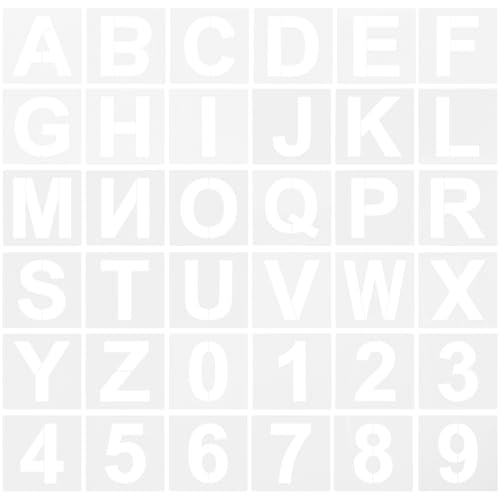 HOMSFOU 36 Stück Teiliges Wiederverwendbarer Schablonen für Buchstaben und Zahlen Pet für Malerei DIY Projekte und Heimdekoration Vielseitig Einsetzbar für Verschiedene Oberflächen HOMSFOU 36 Stück Teiliges Wiederverwendbarer Schablonen für Buchstaben und Zahlen Pet für Malerei DIY Projekte und Heimdekoration Vielseitig Einsetzbar für Verschiedene Oberflächen von HOMSFOU