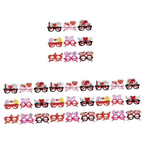 HOMSFOU Valentinstag Dekoration 36 Stück Valentinstag-Brillen Hochzeits-Selfie-Requisiten Valentinstag-Brillen Niedliche Party-Sonnenbrillen Herz-Brillen Damen-Brillen Herzförmige Brillen von HOMSFOU