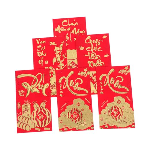 HOMSFOU 36 Stück Vietnamesische Rote Umschläge Traditionelle Hong Bao für Jahr Des Pferdes Glücksgeldumschläge für Frühlingsfestfeiern für und HOMSFOU 36 Stück Vietnamesische Rote Umschläge Traditionelle Hong Bao für Jahr Des Pferdes Glücksgeldumschläge für Frühlingsfestfeiern für und von HOMSFOU