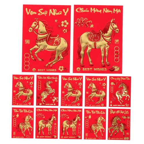HOMSFOU 360 Stück Chinesische Neujahrsumschläge mit Vietnamesischem Text Kreative Rote Glücksgeldumschläge Jahr Des Pferdes Für Frühlingsfest Familienfeiern Glück und Wohlstand HOMSFOU 360 Stück Chinesische Neujahrsumschläge mit Vietnamesischem Text Kreative Rote Glücksgeldumschläge Jahr Des Pferdes Für Frühlingsfest Familienfeiern Glück und Wohlstand von HOMSFOU
