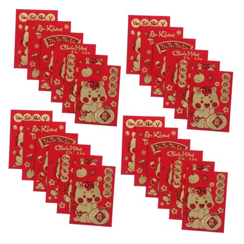 HOMSFOU 360 Stück Jahr des Pferdroten Pakets Chinesische Geldumschläge rote pakete Red umhüllt Geld roter Umschlag Partygeschenke für Jahr Geldumschlag Papier von HOMSFOU