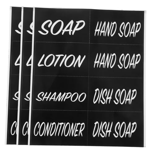 HOMSFOU 3Blätter Wasserfeste Handseifenetiketten Selbstklebende Aufkleber für Seifenflaschen für Shampoo und Handwäsche Ölbeständig und Waschbar Badezimmer von HOMSFOU