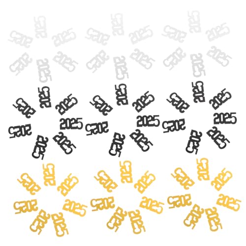 HOMSFOU 3Er-Pack Neujahrskonfetti -Pailletten Tischkonfetti Silvester Tischläufer Abschlussausschnitte Abschlusstisch Konfetti Frohes Neues Jahr Dekorationen goldenes Konfetti Papier HOMSFOU 3Er-Pack Neujahrskonfetti -Pailletten Tischkonfetti Silvester Tischläufer Abschlussausschnitte Abschlusstisch Konfetti Frohes Neues Jahr Dekorationen goldenes Konfetti Papier von HOMSFOU