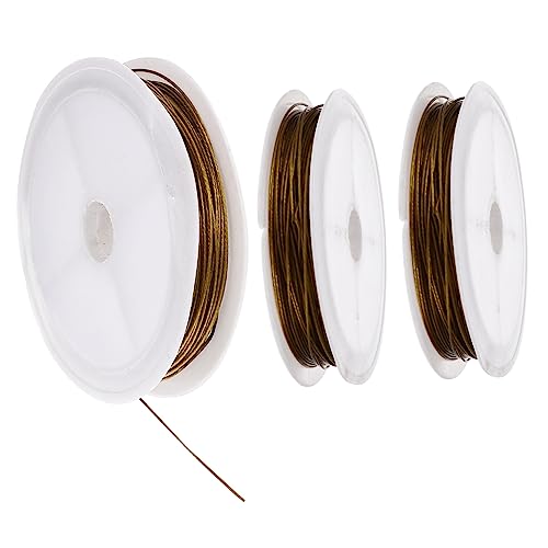 HOMSFOU 3Rollen Stahldraht für DIY Schmuckherstellung Flexibler Handwerksdraht für Bastelprojekte Schmuckverbindungen Bead Design und Floristik HOMSFOU 3Rollen Stahldraht für DIY Schmuckherstellung Flexibler Handwerksdraht für Bastelprojekte Schmuckverbindungen Bead Design und Floristik von HOMSFOU