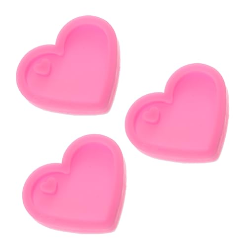 HOMSFOU 3Stücke Mini Herzform Silikonformen Für Schlüsselanhänger DIY Herzanhänger Gießform Für Handwerksprojekte Für Bastelbedarf von HOMSFOU