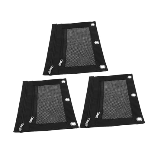 HOMSFOU 3Stücke Oxford Bleistifttasche Reißfeste Und Schmutzabweisende Dokumententasche Mit Ringen Transparente Binder Pouch Für Bürobedarf HOMSFOU 3Stücke Oxford Bleistifttasche Reißfeste Und Schmutzabweisende Dokumententasche Mit Ringen Transparente Binder Pouch Für Bürobedarf von HOMSFOU