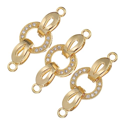 HOMSFOU 3Stücke Schmuckverschluss Zubehör DIY Halskettenverschluss Haken für Armbänder und Ketten für Schmuckbastelsets Langlebig und Glänzend HOMSFOU 3Stücke Schmuckverschluss Zubehör DIY Halskettenverschluss Haken für Armbänder und Ketten für Schmuckbastelsets Langlebig und Glänzend von HOMSFOU