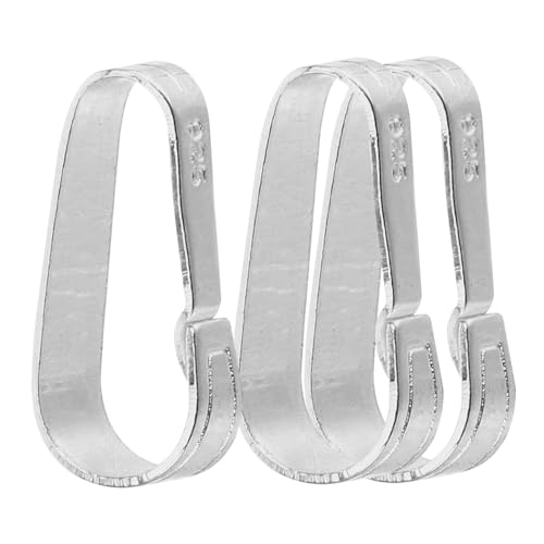 HOMSFOU 3Stücke Silber Kettenverbinder Für Schmuckherstellung Quetschperlen Clips Für Halsketten Und Armbänder Einfach Zu Montieren Ohne Werkzeug Erforderlich HOMSFOU 3Stücke Silber Kettenverbinder Für Schmuckherstellung Quetschperlen Clips Für Halsketten Und Armbänder Einfach Zu Montieren Ohne Werkzeug Erforderlich von HOMSFOU
