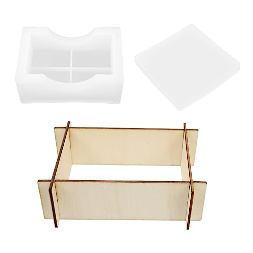 HOMSFOU 3Stücke Silikonformen Für Untersetzer Und Aufbewahrungsbox DIY Epoxidharz Gießform Für Heimdekoration Einfache Handhabung Und Vielseitige Gestaltungsmöglichkeiten von HOMSFOU