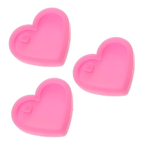 HOMSFOU 3Stücke Teiliges Herzform Silikonformen DIY Schlüsselanhänger Gießformen für Heimwerkerprojekte für Personalisierte und Dekorationen von HOMSFOU