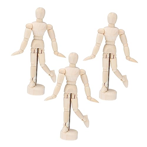 HOMSFOU 3Stücke Teiliges Holzfigur Modell Menschliches Kunstmodell Bewegliche Mannequins für Künstler für Skizzen und Büro Dekoration Leicht und Praktisch für Zeichnungen HOMSFOU 3Stücke Teiliges Holzfigur Modell Menschliches Kunstmodell Bewegliche Mannequins für Künstler für Skizzen und Büro Dekoration Leicht und Praktisch für Zeichnungen von HOMSFOU