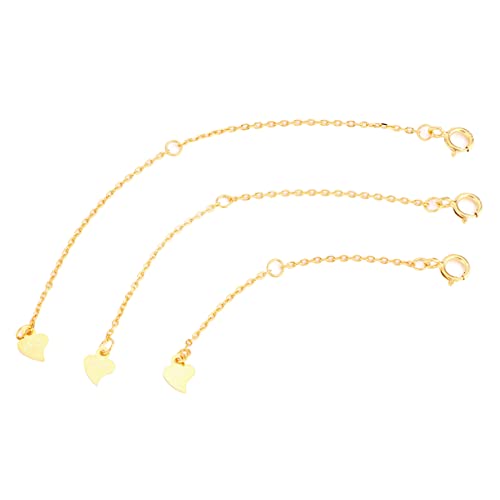 HOMSFOU 3Stücke Verlängerungsketten Zubehör Für Armbänder Und Halsketten Goldene Kettenverlängerer Für DIY Schmuck HOMSFOU 3Stücke Verlängerungsketten Zubehör Für Armbänder Und Halsketten Goldene Kettenverlängerer Für DIY Schmuck von HOMSFOU