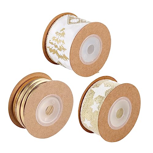 HOMSFOU 3Stücke Weihnachtsband Set Teilig Hochwertige Dekorationsbänder Für Geschenkverpackung Und Kränze Strapazierfähig Und Vielseitig Einsetzbar Für Festliche Anlässe von HOMSFOU