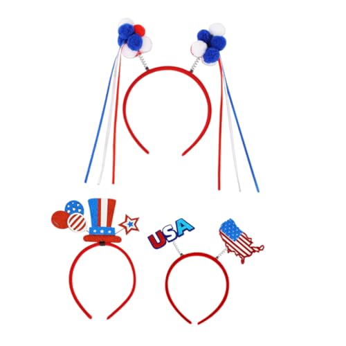 HOMSFOU 3stücke Patriotische Haarbänder Für Unabhängigkeitstag Karten Pompom-stern Und Luftballon-hut-designs Haaraccessoires Für Feiertagsfeiern Und Familienfeste HOMSFOU 3stücke Patriotische Haarbänder Für Unabhängigkeitstag Karten Pompom-stern Und Luftballon-hut-designs Haaraccessoires Für Feiertagsfeiern Und Familienfeste von HOMSFOU