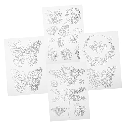 HOMSFOU 4 Blätter Stickstabilisator löslich Wasser Stickstoff Stickpapier Stickerei nähen Stickereien von HOMSFOU