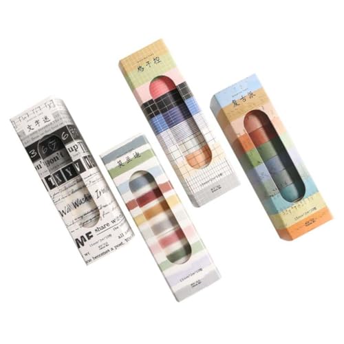HOMSFOU 4 Boxen Washi Tape Buntes Dekoratives Klebeband für DIY Scrapbooking mit Verschiedenen Mustern Hochwertiges Papier Klebstark für Kreative Bastelprojekte und Tagebuchgestaltung HOMSFOU 4 Boxen Washi Tape Buntes Dekoratives Klebeband für DIY Scrapbooking mit Verschiedenen Mustern Hochwertiges Papier Klebstark für Kreative Bastelprojekte und Tagebuchgestaltung von HOMSFOU