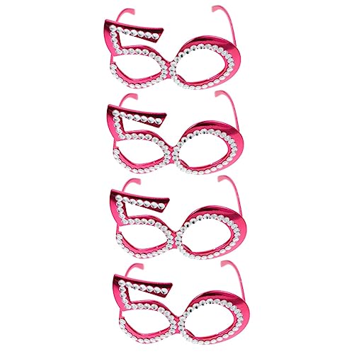 HOMSFOU Coole Sonnenbrille 4 Paar Partybrillen Party-Kostüm-Brillen 50 Geburtstag Gastgeschenke Für Gäste Coole Sonnenbrillen Gedenkdekorationen Goldene Dekorationen Goldene Gläser HOMSFOU Coole Sonnenbrille 4 Paar Partybrillen Party-Kostüm-Brillen 50 Geburtstag Gastgeschenke Für Gäste Coole Sonnenbrillen Gedenkdekorationen Goldene Dekorationen Goldene Gläser von HOMSFOU