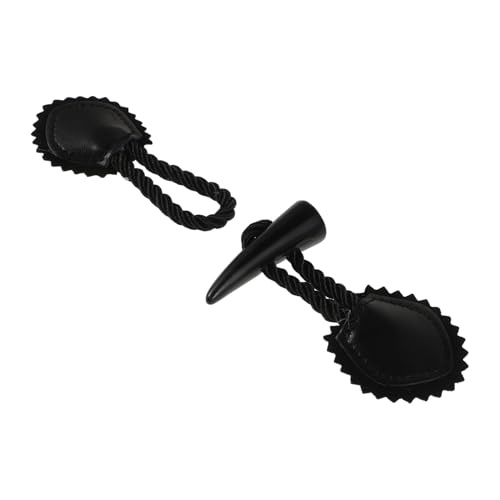 HOMSFOU 4 Paare Nähen Retro Bekleidungszubehör Mit Knöpfen Blazerknöpfe Mantelknopf Knochen-umschalttasten Schaltet Um Annähbarer Knebelverschluss Umschalten Cardigan-verschluss Pu Schwarz HOMSFOU 4 Paare Nähen Retro Bekleidungszubehör Mit Knöpfen Blazerknöpfe Mantelknopf Knochen-umschalttasten Schaltet Um Annähbarer Knebelverschluss Umschalten Cardigan-verschluss Pu Schwarz von HOMSFOU