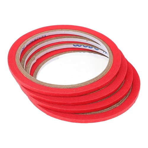 HOMSFOU 4 Rollen Abdeckbänder für Kleidung Künstler Whiteboard-Klebeband Weiß Streifen dünn selbstklebendes Abdeckband DIY Klebeband Wandabdeckungsband Papier rot HOMSFOU 4 Rollen Abdeckbänder für Kleidung Künstler Whiteboard-Klebeband Weiß Streifen dünn selbstklebendes Abdeckband DIY Klebeband Wandabdeckungsband Papier rot von HOMSFOU