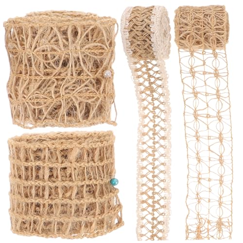 HOMSFOU 4 Rollen Baumwoll- und Leinengürtel Bänder zum Basteln Handwerk Stichworte handgefertigter Stoff Nähdekorationen Dekoratives Verpackungsband Geschenkband Dekorative Bänder Leinen- HOMSFOU 4 Rollen Baumwoll- und Leinengürtel Bänder zum Basteln Handwerk Stichworte handgefertigter Stoff Nähdekorationen Dekoratives Verpackungsband Geschenkband Dekorative Bänder Leinen- von HOMSFOU