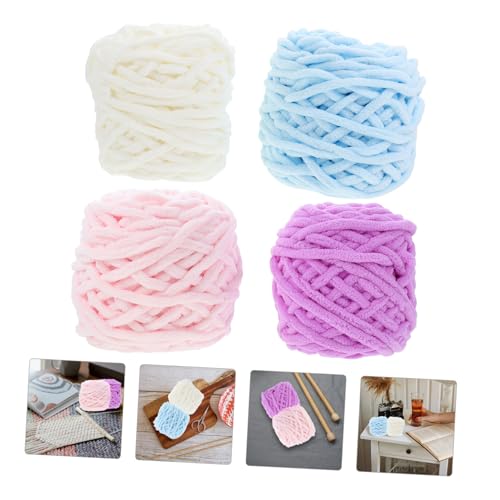 HOMSFOU 4 Rollen Baumwollgarn zum Stricken Atmungsaktives Flexibles DIY Häkelgarn für Handarbeiten Stricksachen Mützen Schals und Heimdekoration Umweltfreundlich und Robust HOMSFOU 4 Rollen Baumwollgarn zum Stricken Atmungsaktives Flexibles DIY Häkelgarn für Handarbeiten Stricksachen Mützen Schals und Heimdekoration Umweltfreundlich und Robust von HOMSFOU
