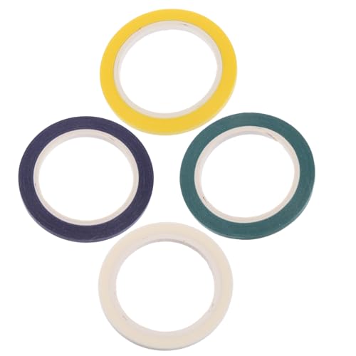 HOMSFOU 4 Rollen Bunte Diy Klebebänder Selbstklebendes Papierband für Kreative Bastelprojekte Dekorativ und Vielseitig für Scrapbooking und Planergestaltung Einfach Abziehbar und von HOMSFOU