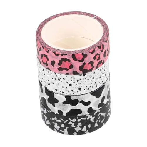 HOMSFOU 4 Rollen Cartoon Taschenband Scrapbook Zubehör Vintage Washi Tape Planer Klebeband Ästhetisches Washi Tape Scrapbooking Zubehör Notizbuch DIY Washi Tape Selbstklebendes von HOMSFOU