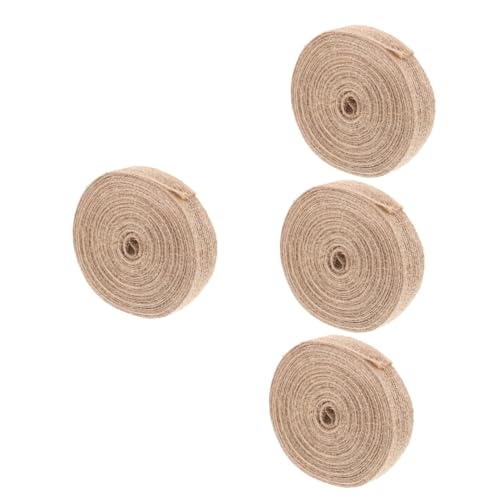 HOMSFOU 4 Rollen Diy Handgemachtes Hanfseil Sackleinen Hochzeit Tragenresistente Band Goldrand Geschenkband Selber Machen Geschenkzubehör Geschenkversorgungen Jute HOMSFOU 4 Rollen Diy Handgemachtes Hanfseil Sackleinen Hochzeit Tragenresistente Band Goldrand Geschenkband Selber Machen Geschenkzubehör Geschenkversorgungen Jute von HOMSFOU