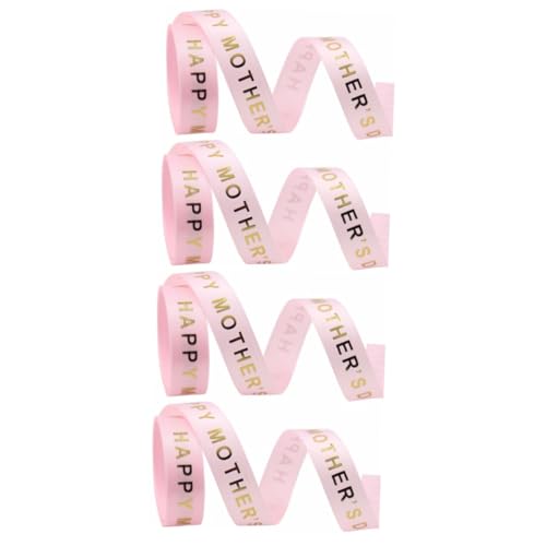 HOMSFOU 4 Rollen Festlicher dekorativer Gürtel Wickelband Muttertag Banddekorationsset Band zum Verpacken geschenkband pink Rosa Geschenkband Verpackungsband dekoratives Band Polyester HOMSFOU 4 Rollen Festlicher dekorativer Gürtel Wickelband Muttertag Banddekorationsset Band zum Verpacken geschenkband pink Rosa Geschenkband Verpackungsband dekoratives Band Polyester von HOMSFOU