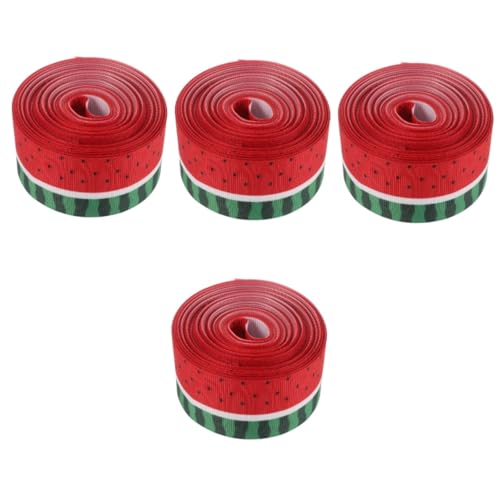 HOMSFOU 4 Rollen Geschenkbandverzierung Sommer Verpackung Bänder Zum Verpacken Schleife Nähen Basteln Hochzeit Dünn Für Exquisites Geschenkband Polyester von HOMSFOU