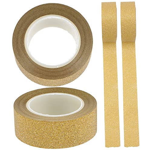 HOMSFOU 4 Rollen Glitzer Washi Tapes Dekoratives Klebeband für Scrapbooking Diy Handwerk Notizbuch und Geschenkverpackung Teiliges von HOMSFOU