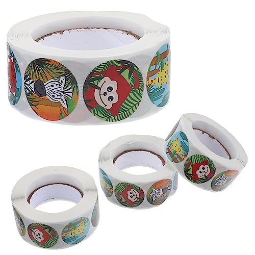 HOMSFOU 4 Rollen Kreative Runde Belohnungsaufkleber für Motivierende Lehrer Sticker für Schüler Selbstklebende Tier Motive Ermutigung im Alltag und Wettbewerb HOMSFOU 4 Rollen Kreative Runde Belohnungsaufkleber für Motivierende Lehrer Sticker für Schüler Selbstklebende Tier Motive Ermutigung im Alltag und Wettbewerb von HOMSFOU